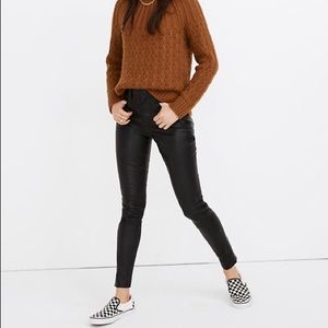 VERSONA Black Skinny Faux Leather Pants